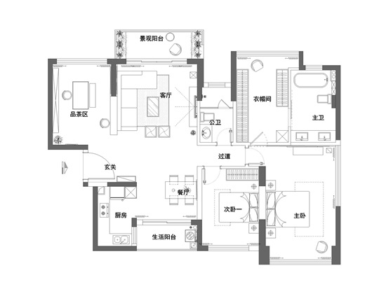 130㎡新中式：詩意的東方夢境與現(xiàn)代的完美結(jié)合
