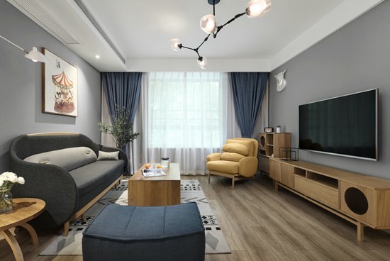 餐廳背景作入戶端景,這套100㎡溫馨北歐3居室,進門就美翻了!